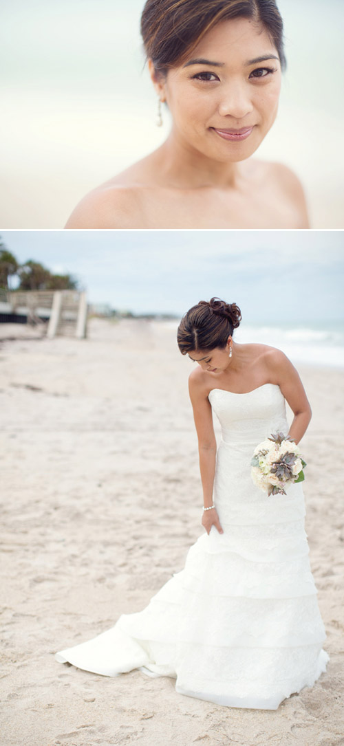 Beach Wedding with muted color palette, Photos by Vitalic Photo | Junebug Weddings