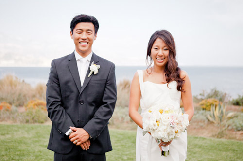 Ocean view wedding at Terranea Resort, photo by Picotte Photography