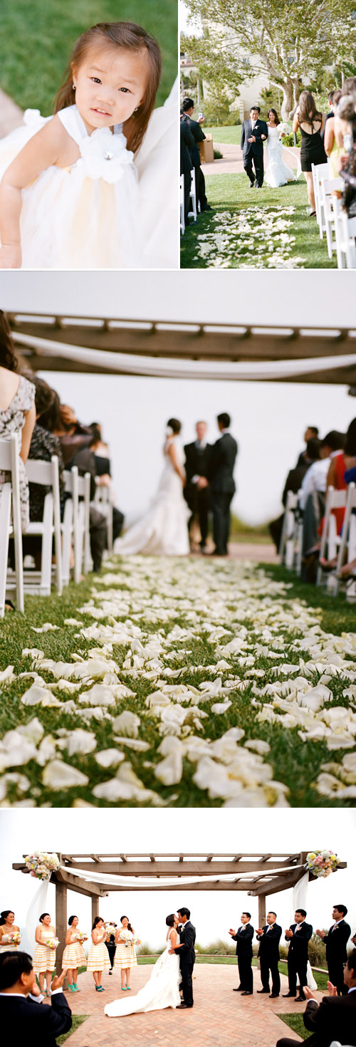 Ocean view wedding at Terranea Resort, photo by Picotte Photography