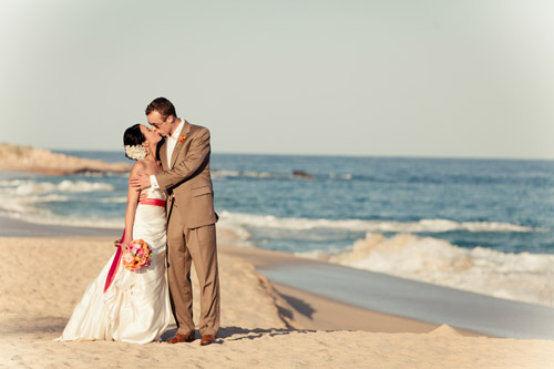 Orange and Fuchsia Mexico Destination Wedding - Photos by Amy Bennett Photography | Junebug Weddings