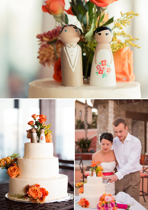 Orange and Fuchsia Mexico Destination Beach Wedding - Photos by Amy Bennett Photography | Junebug Weddings