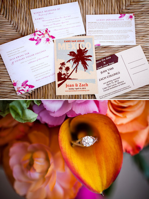 Orange and Fuchsia Mexico Destination Beach Wedding - Photos by Amy Bennett Photography | Junebug Weddings