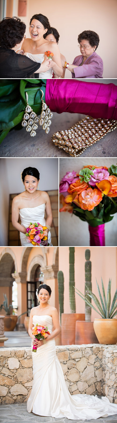 Orange and Fuchsia Mexico Destination Beach Wedding - Photos by Amy Bennett Photography | Junebug Weddings