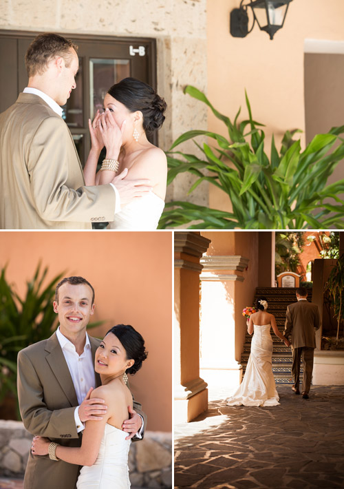 Orange and Fuchsia Mexico Destination Beach Wedding - Photos by Amy Bennett Photography | Junebug Weddings