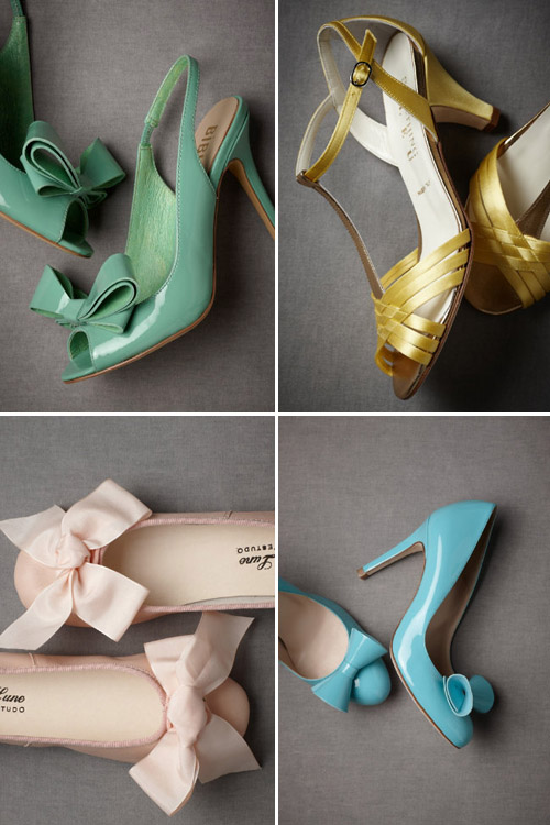 Pretty Pastel Wedding Shoes | Junebug Weddings