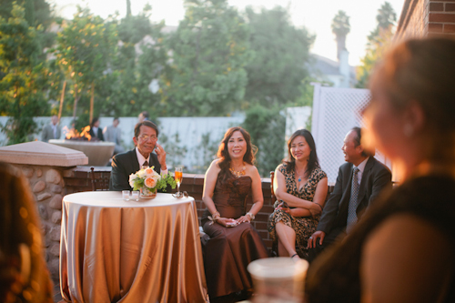 Sparkly peach, apricot, and white wedding at Carmel Mountain Ranch Country Club - photos by Joielala Photographie | junebugweddings.com