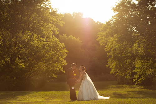 elegant pink, blue green and ivory backyard wedding in Wisconsin with photos by Susan Stripling Photography via junebugweddings.com