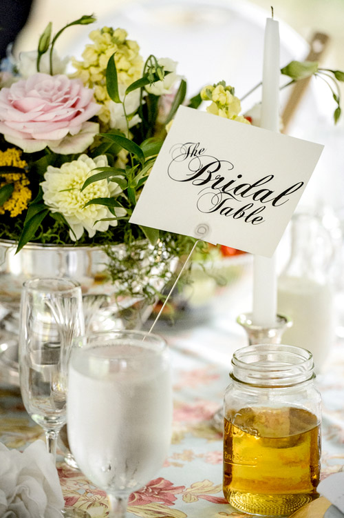 elegant pink, blue green and ivory backyard wedding in Wisconsin with photos by Susan Stripling Photography via junebugweddings.com