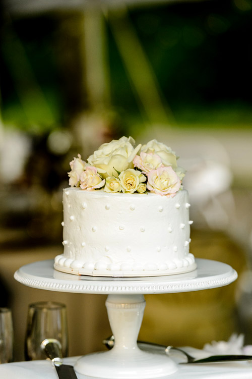 elegant pink, blue green and ivory backyard wedding in Wisconsin with photos by Susan Stripling Photography via junebugweddings.com