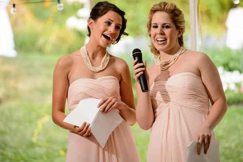 elegant pink, blue green and ivory backyard wedding in Wisconsin with photos by Susan Stripling Photography via junebugweddings.com