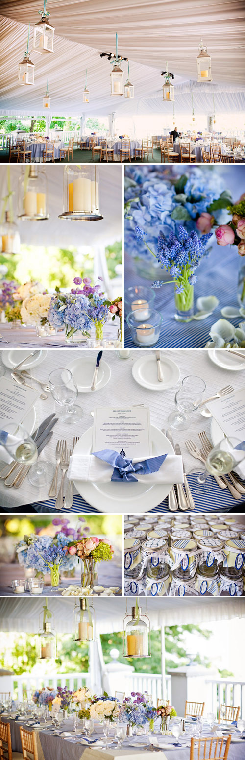 pretty, preppy blue, light green and white wedding at The Sagamore Resort in Lake George, New York, photos by Tracey Buyce Photography