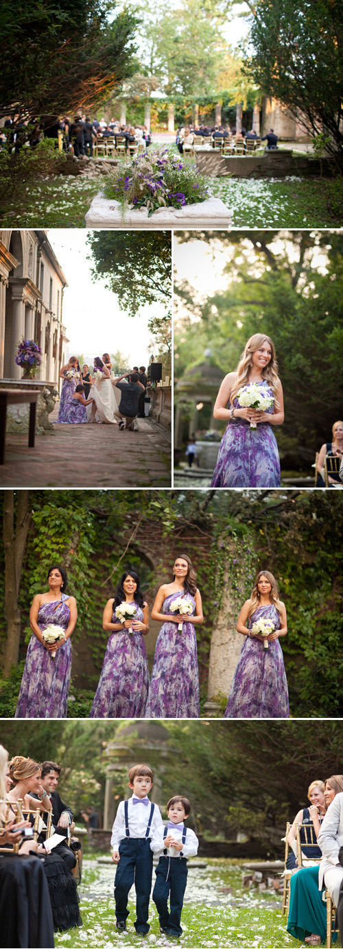 vintage, library-inspired, purple and gold wedding at Alder Manor, Yonkers, NY - wedding photography by Dave Robbins