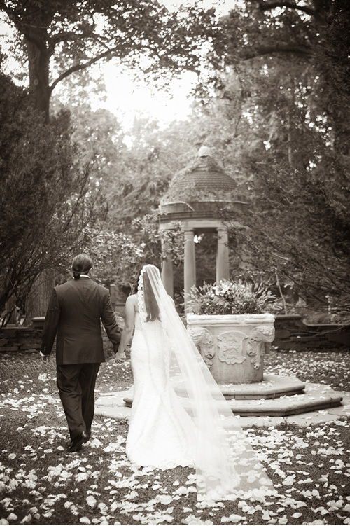 vintage, library-inspired, purple and gold wedding at Alder Manor, Yonkers, NY - wedding photography by Dave Robbins