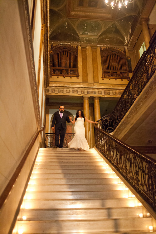 vintage, library-inspired, purple and gold wedding at Alder Manor, Yonkers, NY - wedding photography by Dave Robbins