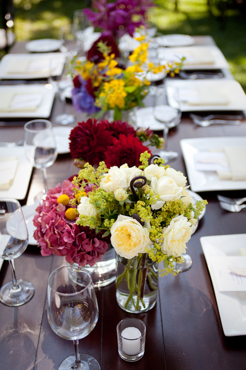 Lake Tahoe wedding in saturated jewel tones - photos by Catherine Hall Studios | junebugweddings.com