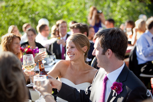 Lake Tahoe wedding in saturated jewel tones - photos by Catherine Hall Studios | junebugweddings.com