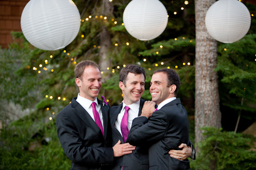 Lake Tahoe wedding in saturated jewel tones - photos by Catherine Hall Studios | junebugweddings.com