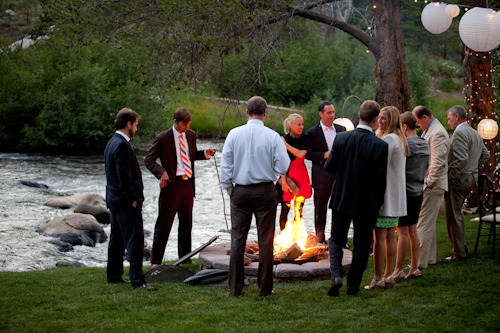 Lake Tahoe wedding in saturated jewel tones - photos by Catherine Hall Studios | junebugweddings.com