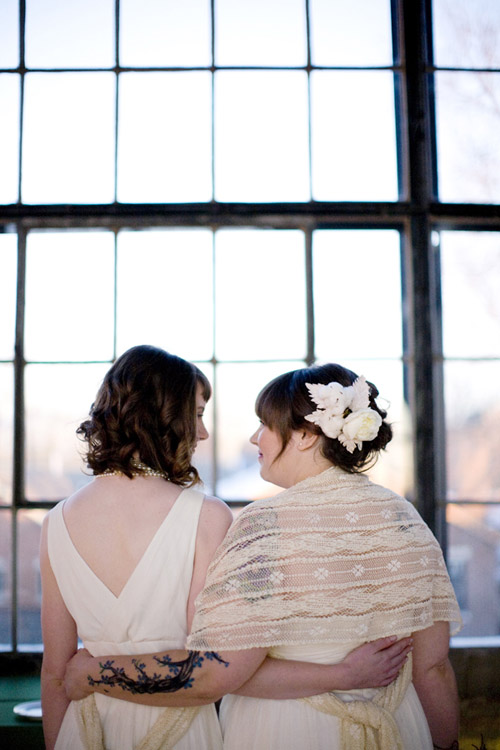 Urban Vintage Wedding at Ravenswood Center, photo by Katie Robertson and Eva Lempert