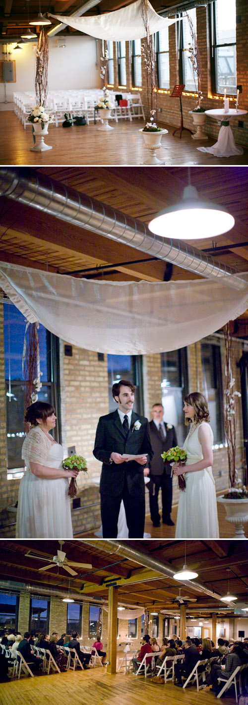 Urban Vintage Wedding at Ravenswood Center, photo by Katie Robertson and Eva Lempert