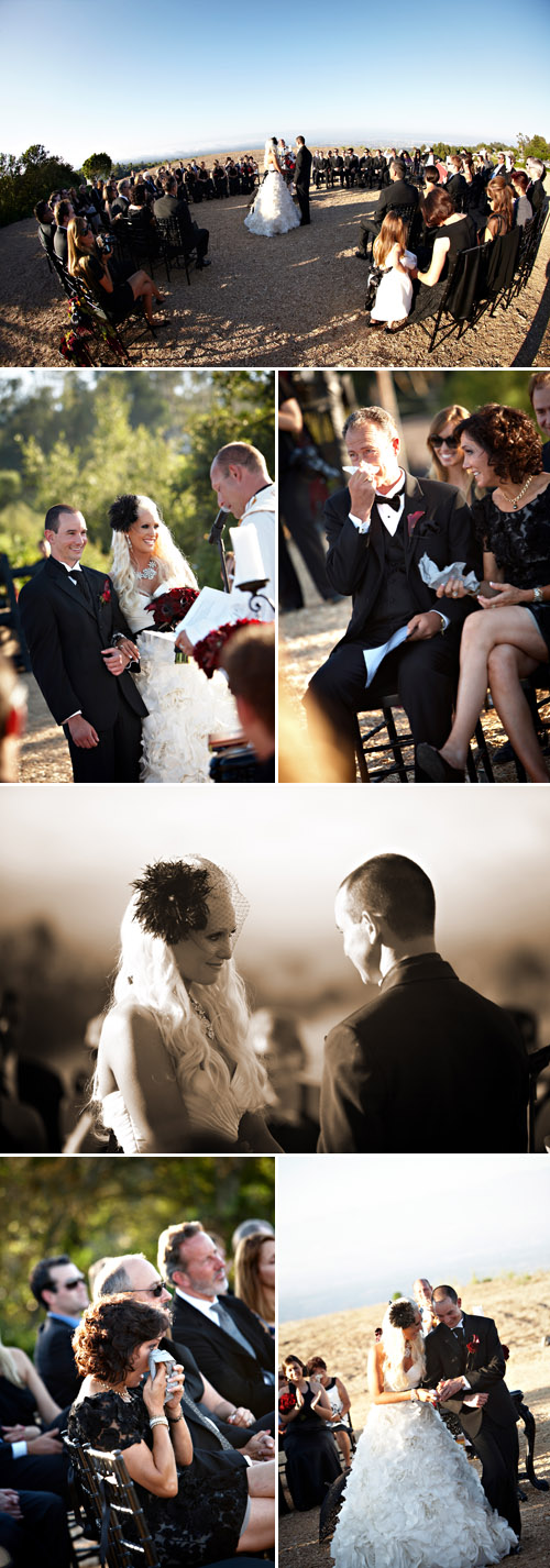 dark, dramatic and sexy red and black los angeles wedding designed by Kristin Banta Events, photos by Miki & Sonja Photography