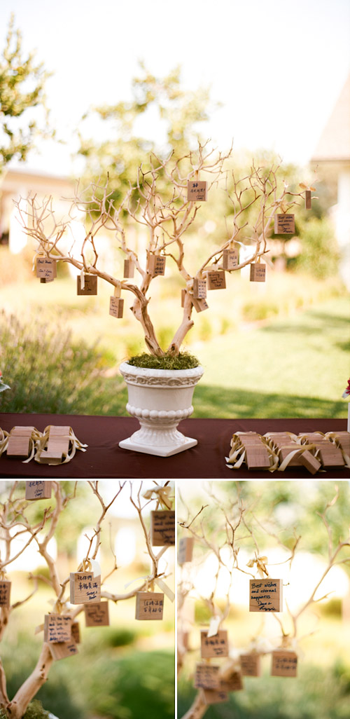 Napa wedding at Solage Calistoga with a blue, coral orange, and fuchsia pink wedding color palette | via junebugweddings.com