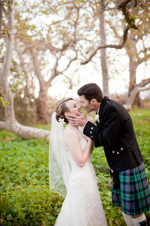 rustic sage, ivory and purple wedding in Santa Barbara, CA, photo by Jessica Lewis Photography via JunebugWeddings.com