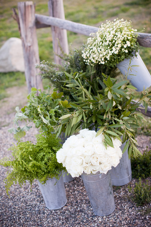 rustic sage, ivory and purple wedding in Santa Barbara, CA, photo by Jessica Lewis Photography via JunebugWeddings.com