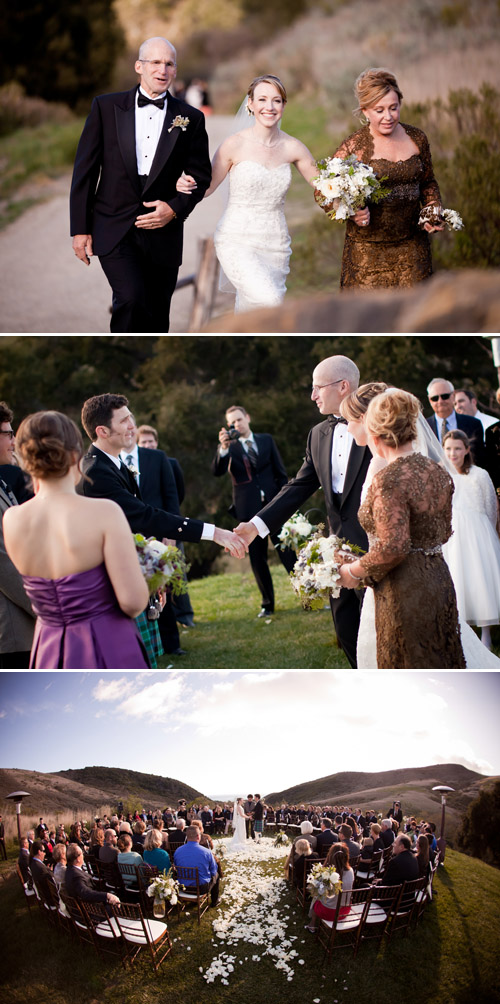 rustic sage, ivory and purple wedding in Santa Barbara, CA, photo by Jessica Lewis Photography via JunebugWeddings.com