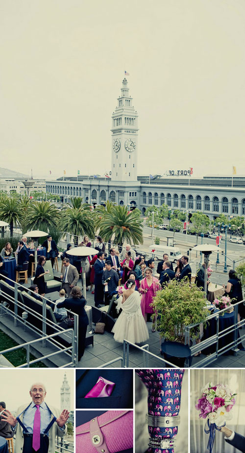 Pretty San Francisco wedding at City Hall romantic portrait of bride and groom, photo by Paco and Betty