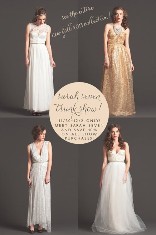 Sarah Seven Trunk Show at The Dress Theory, Seattle | junebugweddings.com