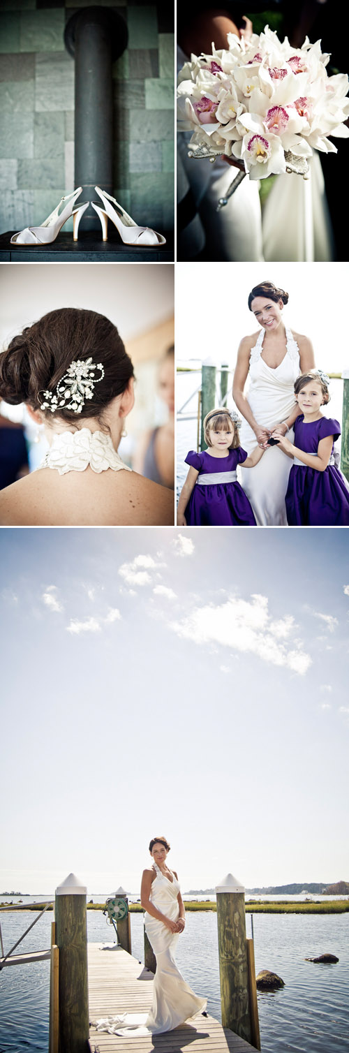 Sea-side wedding at Sunset Bungalow at Kinney Farm, Narragansett, Rhode Island, photos by JAGstudios