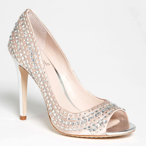 sparkly bridal sandals