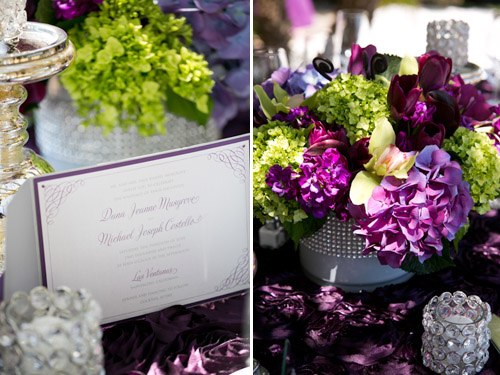 California estate wedding with elegant purple color palette, photos by Stephanie Hogue Photography | junebugweddings.com