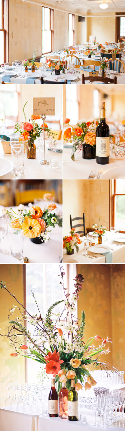 Springtime Sausalito Wedding with Orange Decor - Flowers by Studio Choo - Photos by Mastin Studio | Junebug Weddings