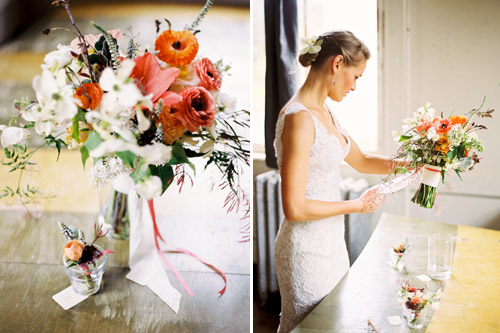 Springtime Sausalito Wedding with Orange Decor - Flowers by Studio Choo - Photos by Mastin Studio | Junebug Weddings