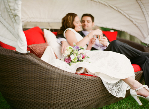 Staten Island, New York wedding with a red and purple color palette, photos by Jen Lynne Photography