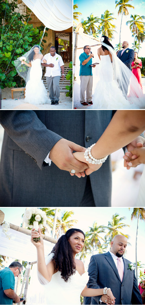 tropical beach wedding, photo by mw photo studio