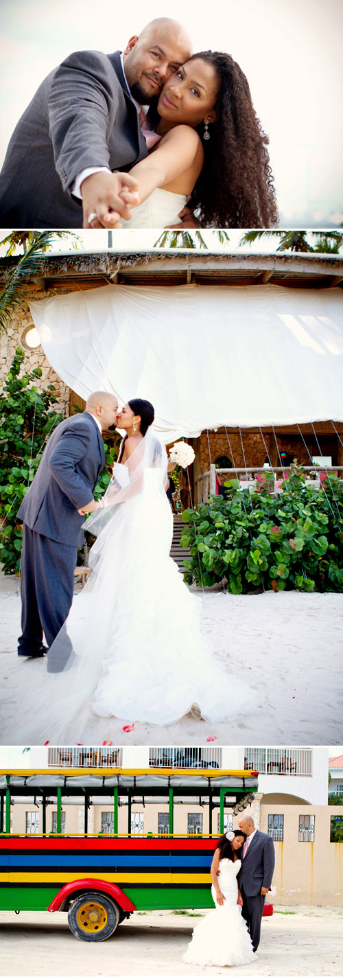 tropical beach wedding, photo by mw photo studio