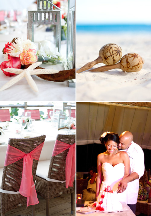 tropical beach wedding, photo by mw photo studio