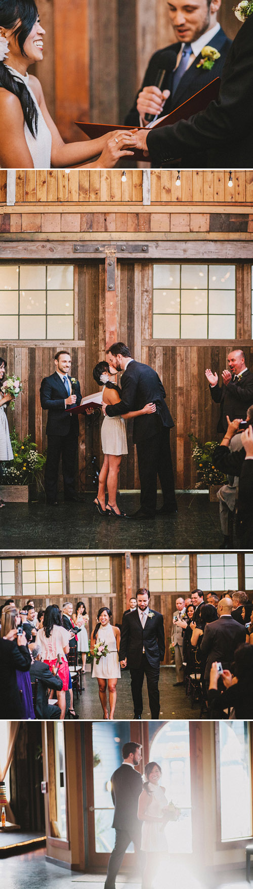 SODO Park Wedding, Photo by Benj Haisch via Junebug Weddings