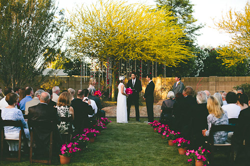 vintage backyard wedding in Phoenix, Arizona, photos by Mike Olbinski Photography