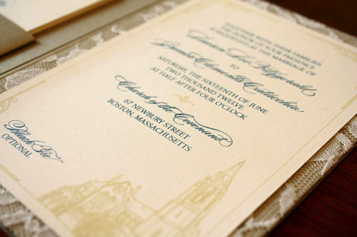 Custom Wedding Invitations by Zenadia Design | via junebugweddings.com