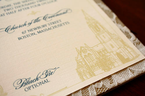 Custom Wedding Invitations by Zenadia Design | via junebugweddings.com