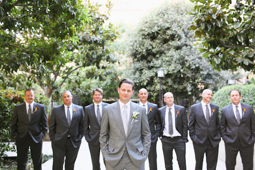 Elegant white, grey, and orange wedding; photos by Adrienne Gunde Photography | junebugweddings.com