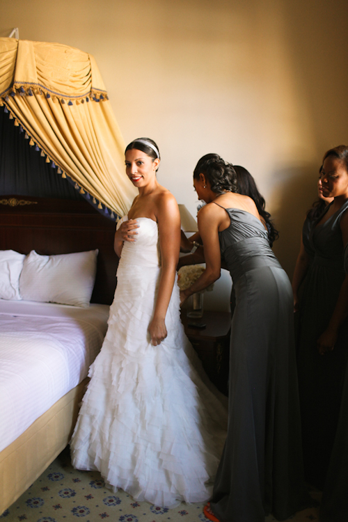 Elegant white, grey, and orange wedding; photos by Adrienne Gunde Photography | junebugweddings.com