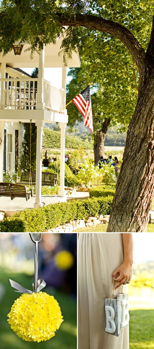 Elegant Yellow Wedding at HammerSky Vineyards - photos by Mike Larson | Junebug Weddings