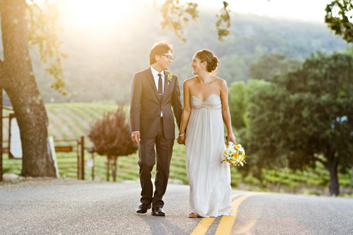 Elegant Yellow Wedding at HammerSky Vineyards - photos by Mike Larson | Junebug Weddings