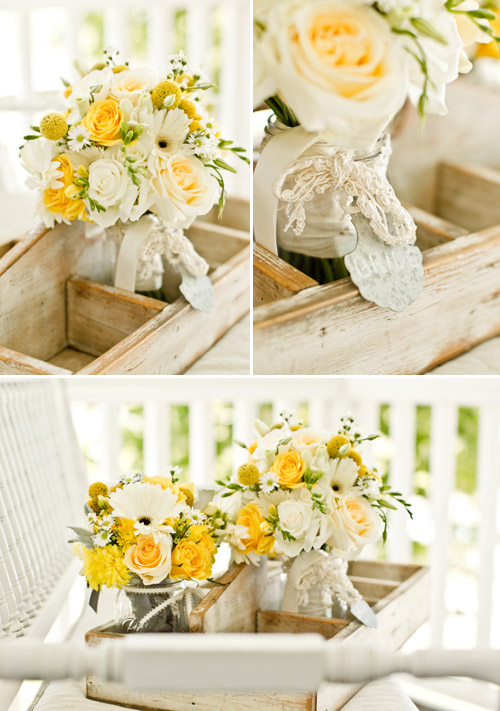 Elegant Yellow Wedding at HammerSky Vineyards - photos by Mike Larson | Junebug Weddings