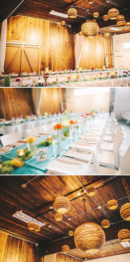 Colorful modern Seattle wedding, photos by Benj Haisch | Junebug Weddings